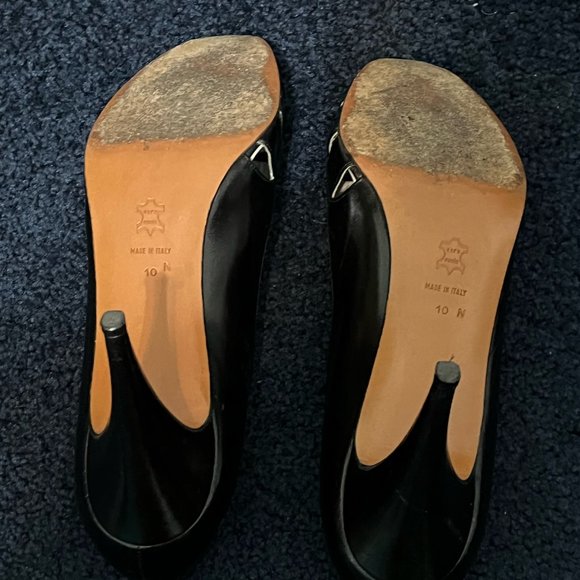 Garolini black open toed pumps - Picture 5 of 5